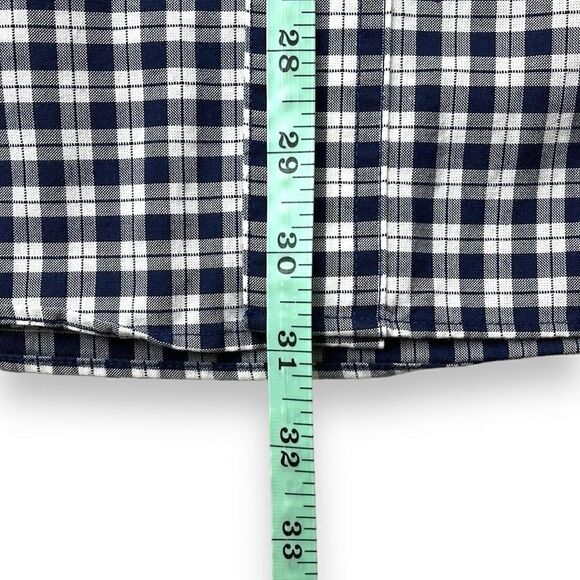 Eddie Bauer Shirt Mens Medium M Black‎ Plaid Chambray Short Sleeve Button Down - Picture 7 of 7